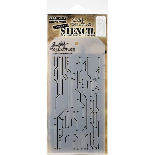 Stampers Anonymous Tim Holtz&#xAE; Circuit Layered Stencil